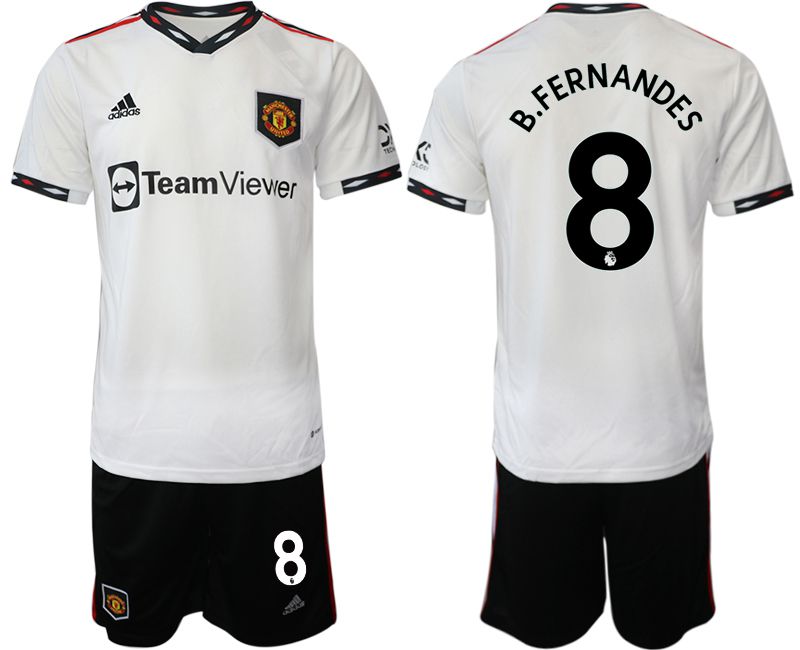 Men 2022-2023 Club Manchester United away white #8 Soccer Jersey->customized soccer jersey->Custom Jersey